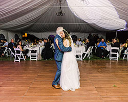 Rustic Dark Maple Floor Rental